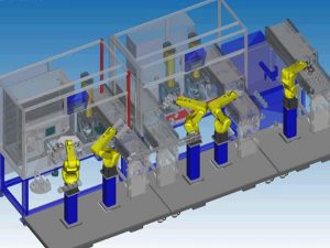 Fanuc Roboguide Simulation, LR-Mate, Assembly Line